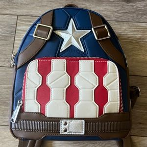 Disney Parks Exclusive Marvel Captain America Loungefly Backpack NWT
